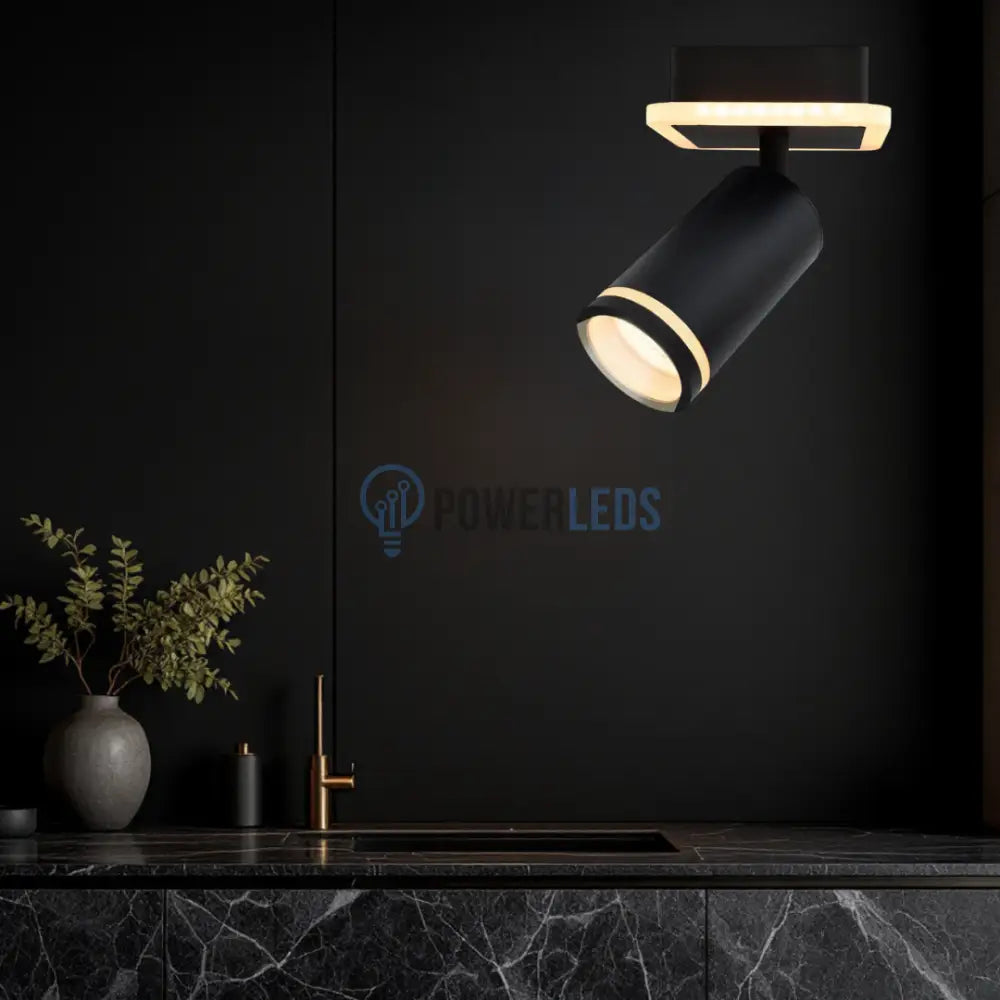 Spot Led Reglabil 1Xgu10 Noir Glow Led Ceiling Light