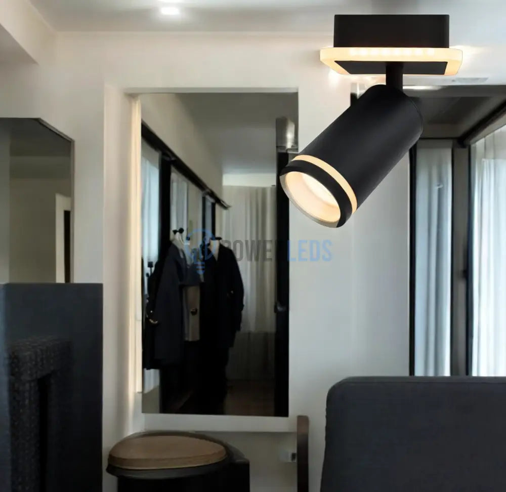 Spot Led Reglabil 1Xgu10 Noir Glow Led Ceiling Light