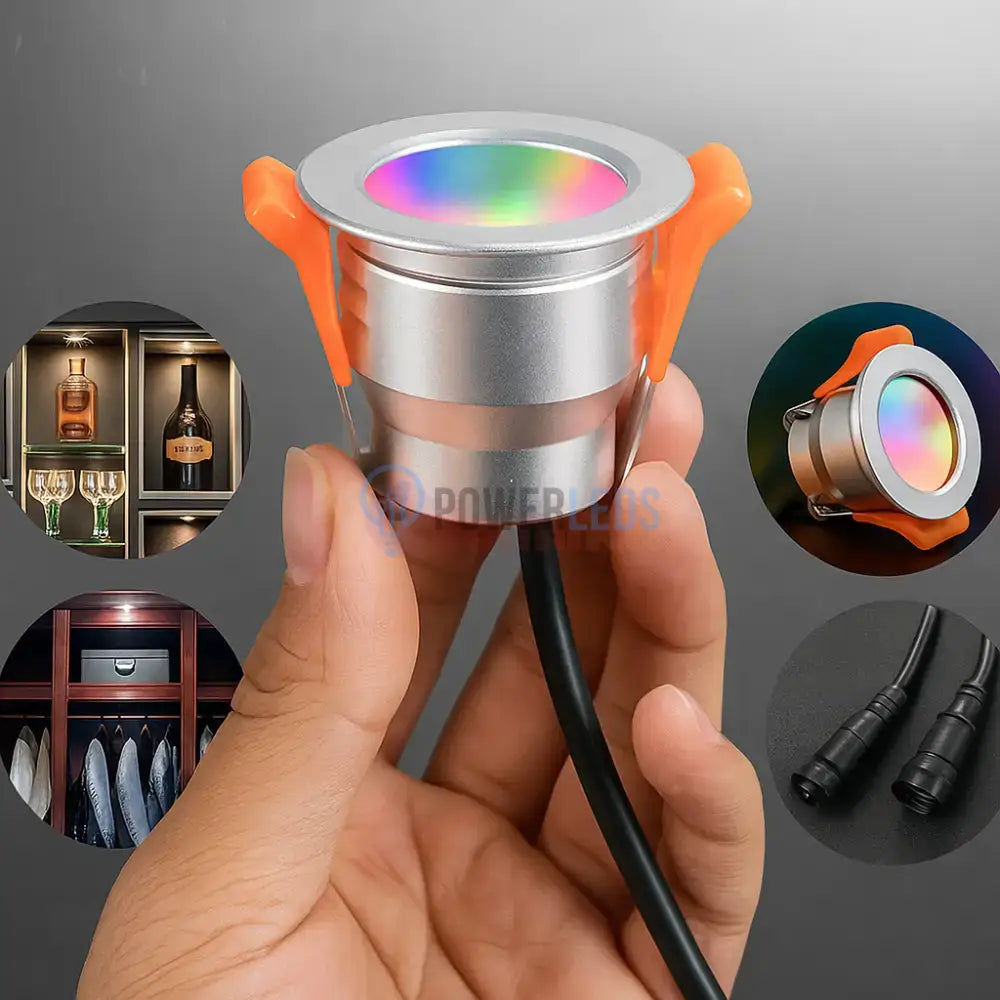 Spot LED RGB 3W MIBOXER Incastrabil IP66 Echivalent 30W led spot light