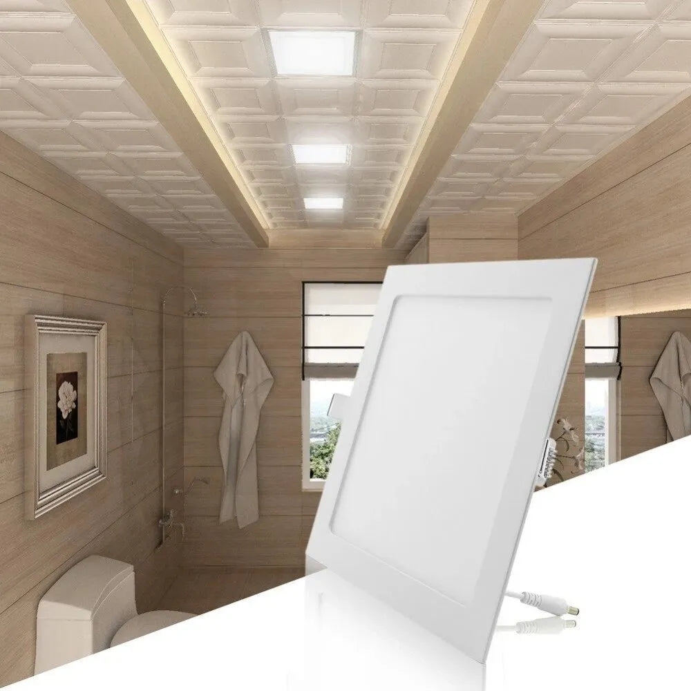 Spot LED 18W Slim Patrat Alb / 220x220mm / Incastrabil