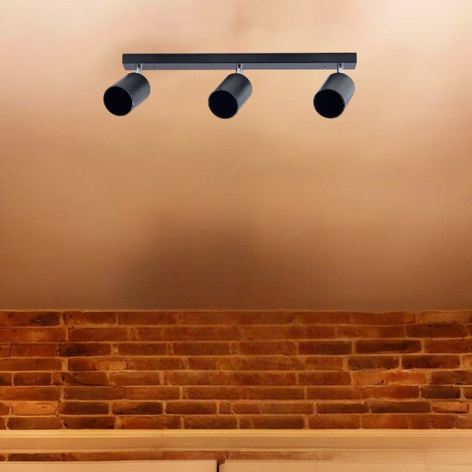 Spot pe Sina Reglabil Negru 3xGU10
