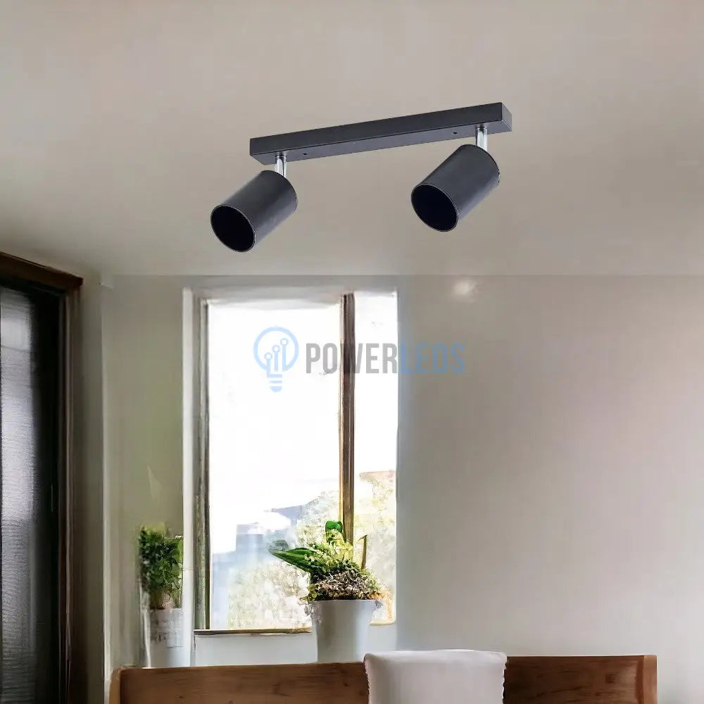 Spot Pe Sina Reglabil Negru 2Xgu10 Led Ceiling Light