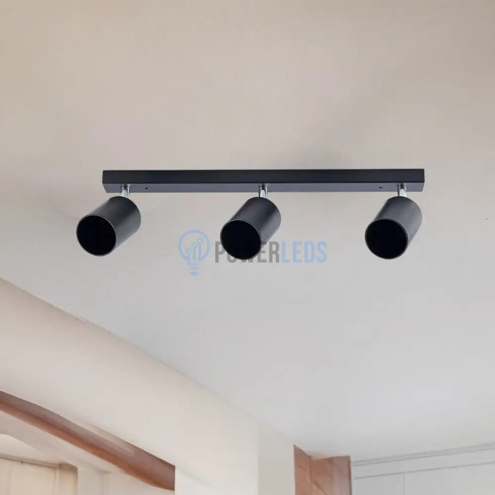 Spot Pe Sina Reglabil Negru 3Xgu10 Led Ceiling Light