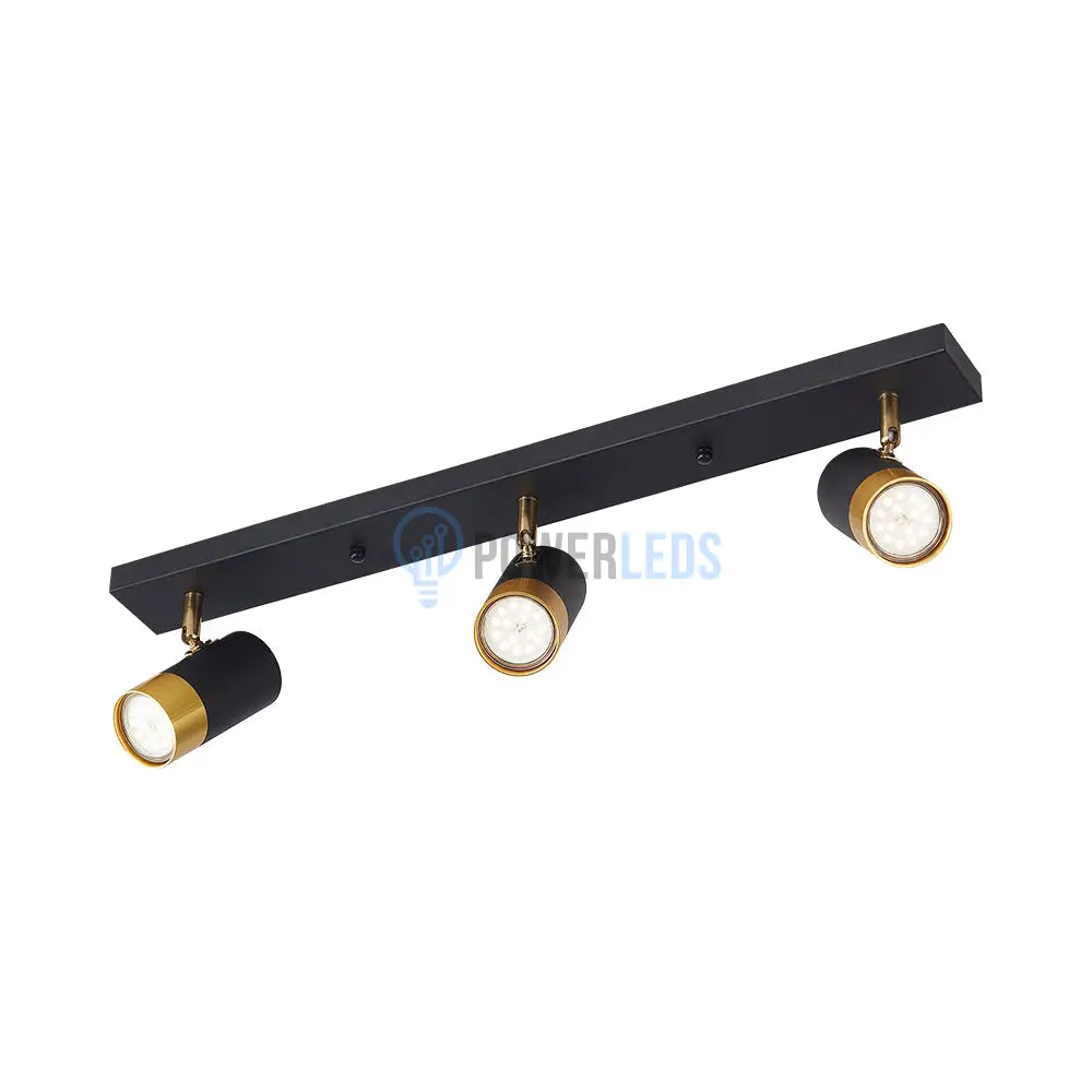 Spot Pe Sina Reglabil Negru + Auriu Exquisite 3Xgu10 Led Ceiling Light