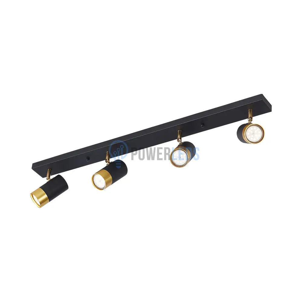 Spot Pe Sina Reglabil Negru + Auriu Exquisite 4Xgu10 Led Ceiling Light