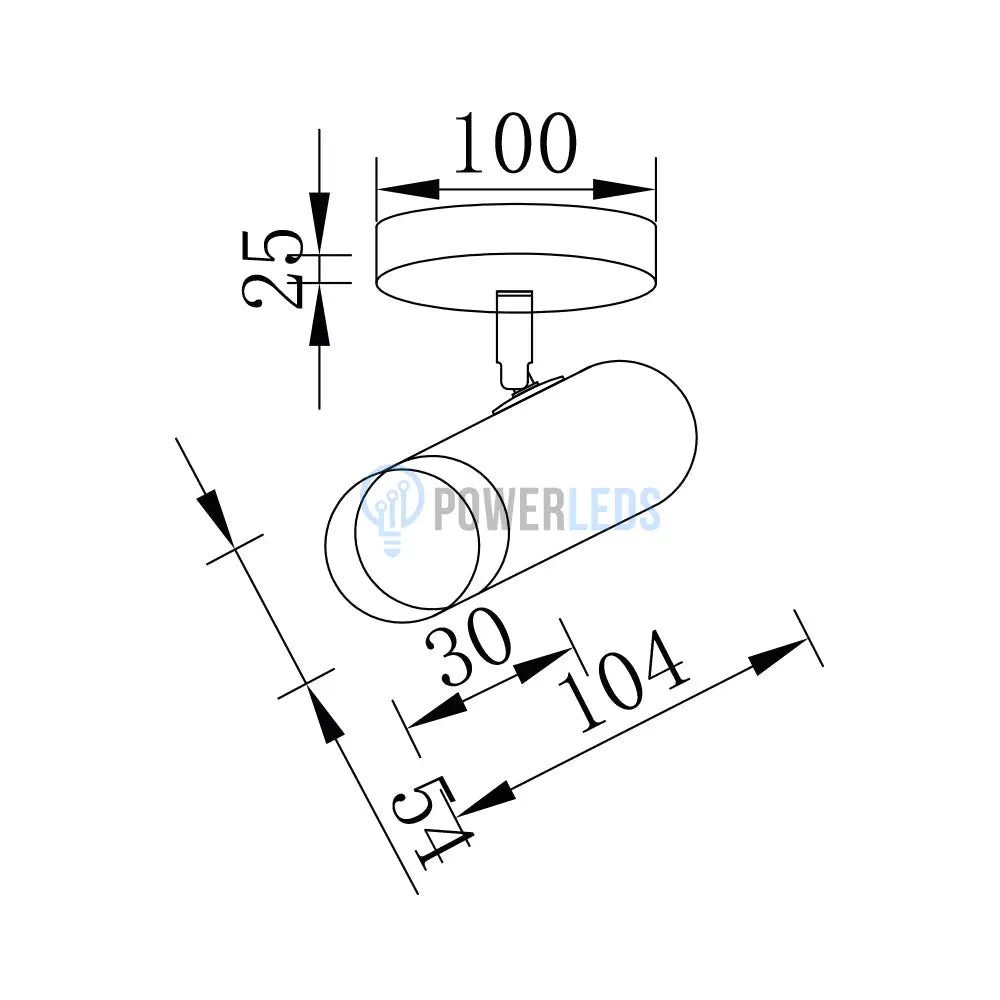 Spot Reglabil Negru + Auriu Exquisite 1Xgu10 Led Ceiling Light
