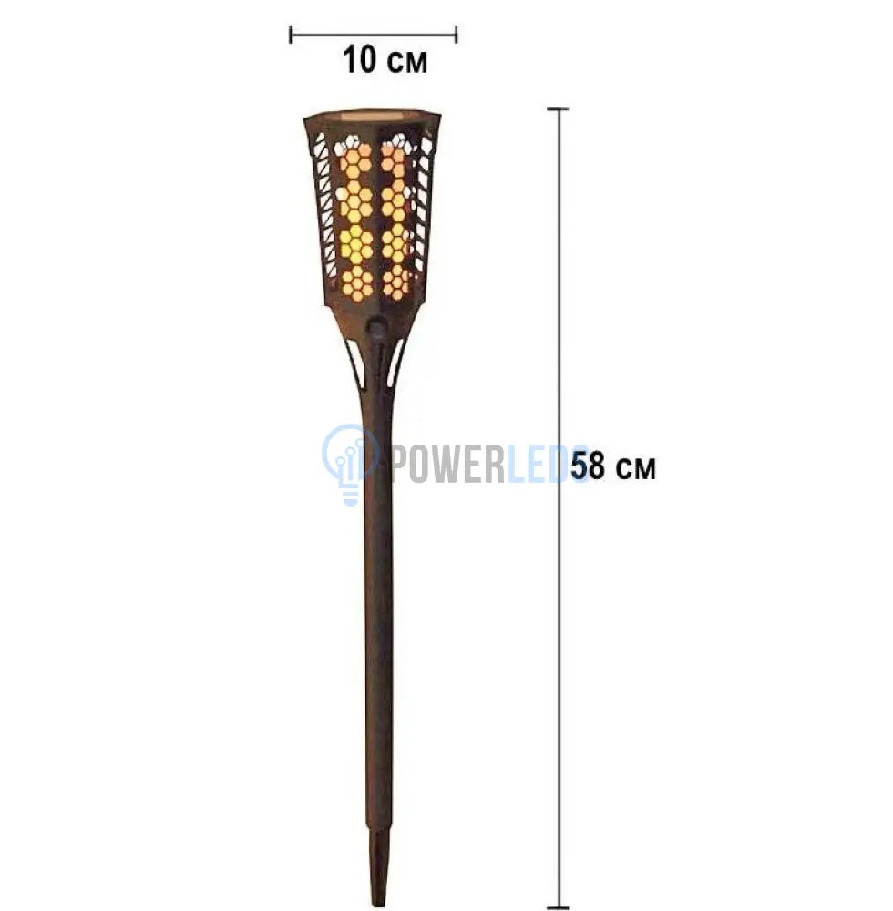 Stalp Led Gradina Torta Cu Incarcare Solara Fakla Solar Lamp