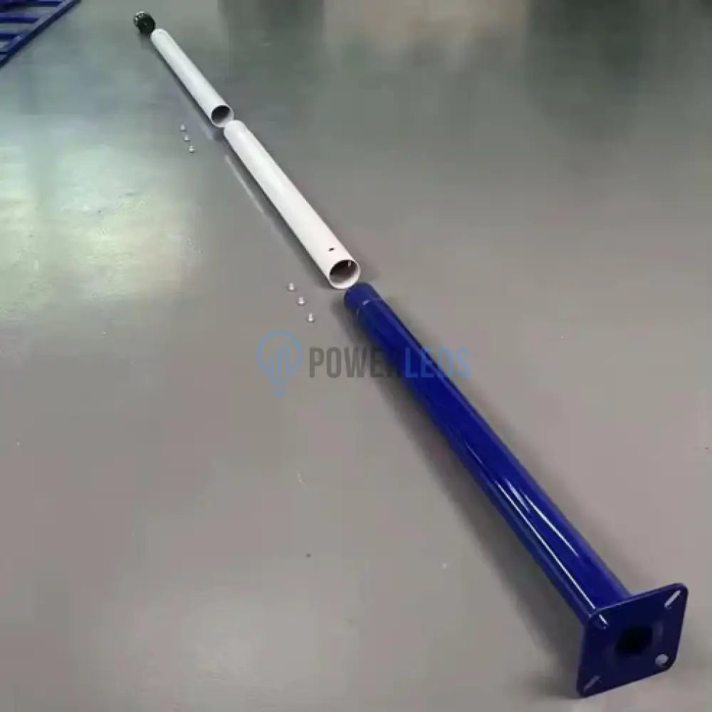 Stalp Metalic Alb/Albastru Modular 5m STALP ORNAMENTAL / Alb/Albastru ornamental pole