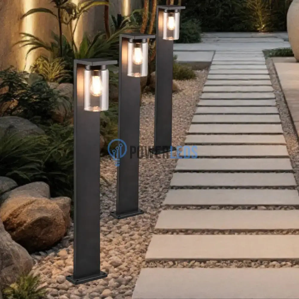 Stalp Ornamental cu Senzor Negru 100CM Home & Garden