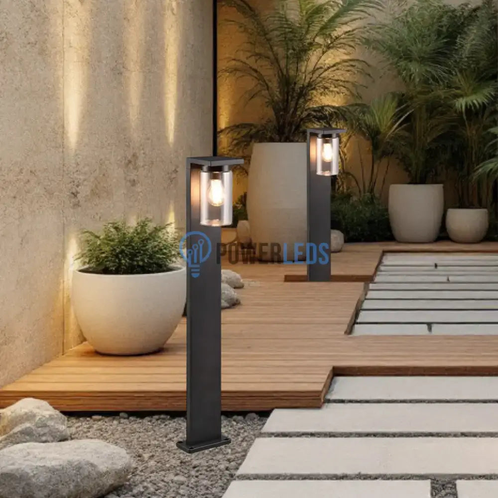 Stalp Ornamental cu Senzor Negru 100CM Home & Garden