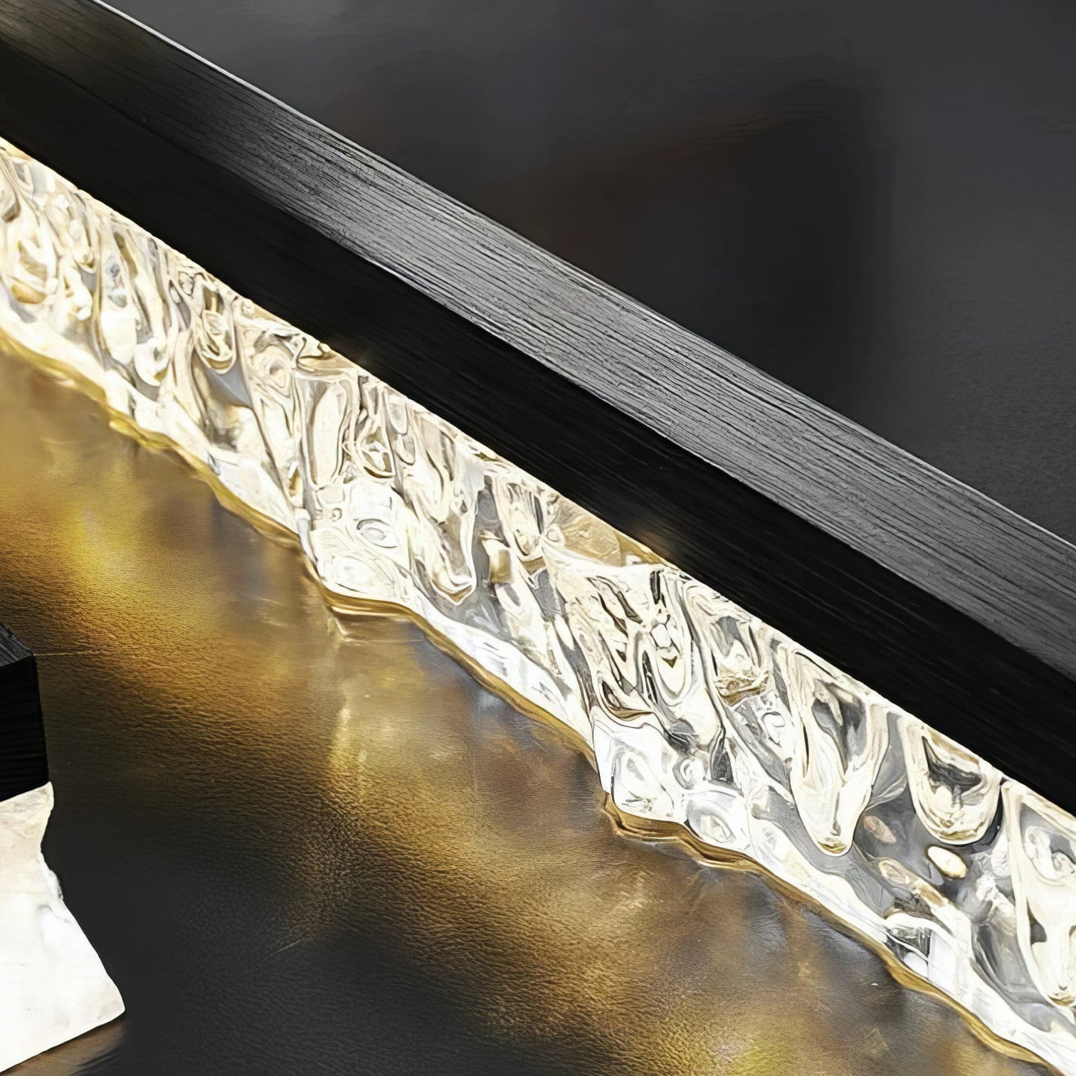 Lustra LED 6 LINES SAARI Black Echivalent 600W Telecomanda