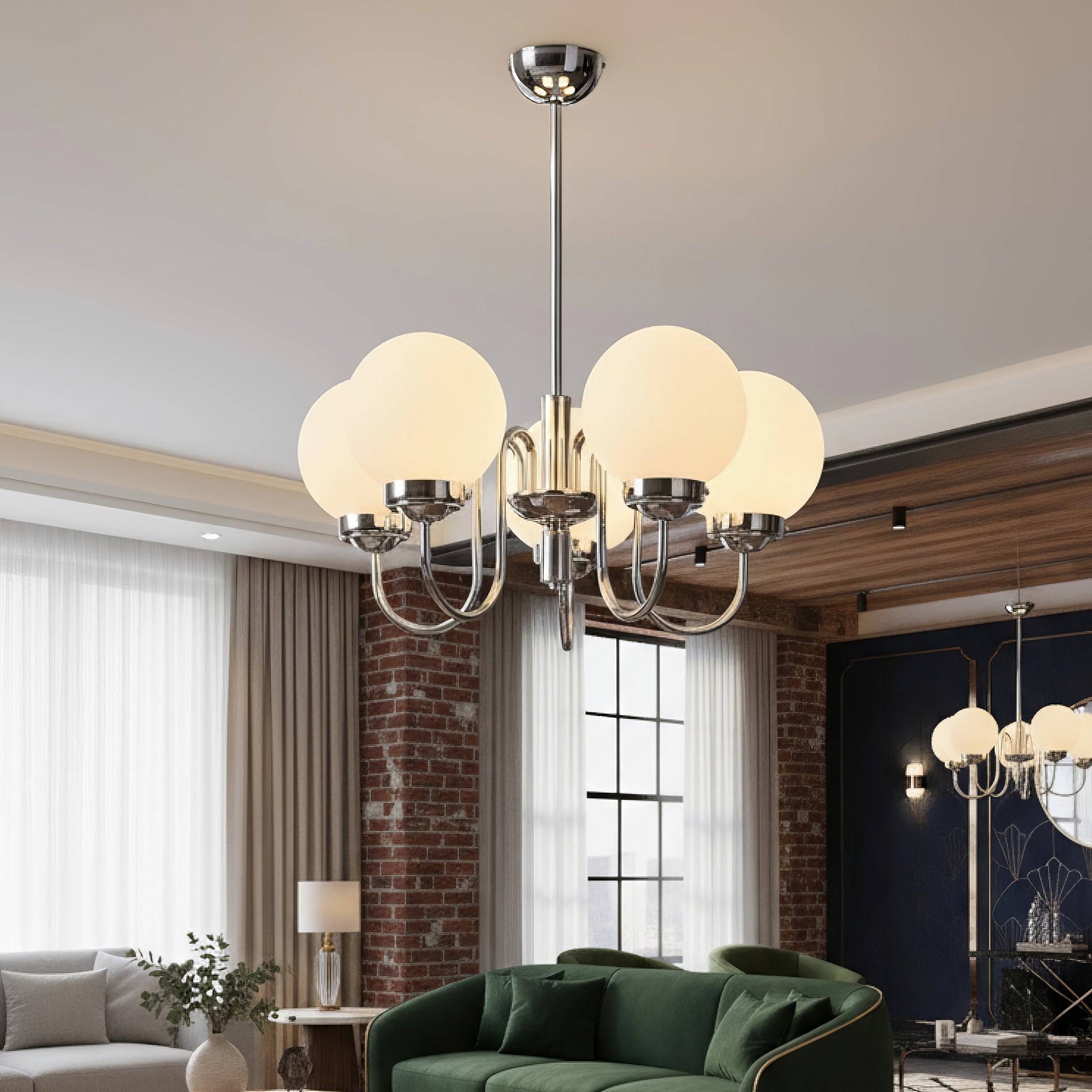 Lustra Abajur LOMA 5xE27 Crom