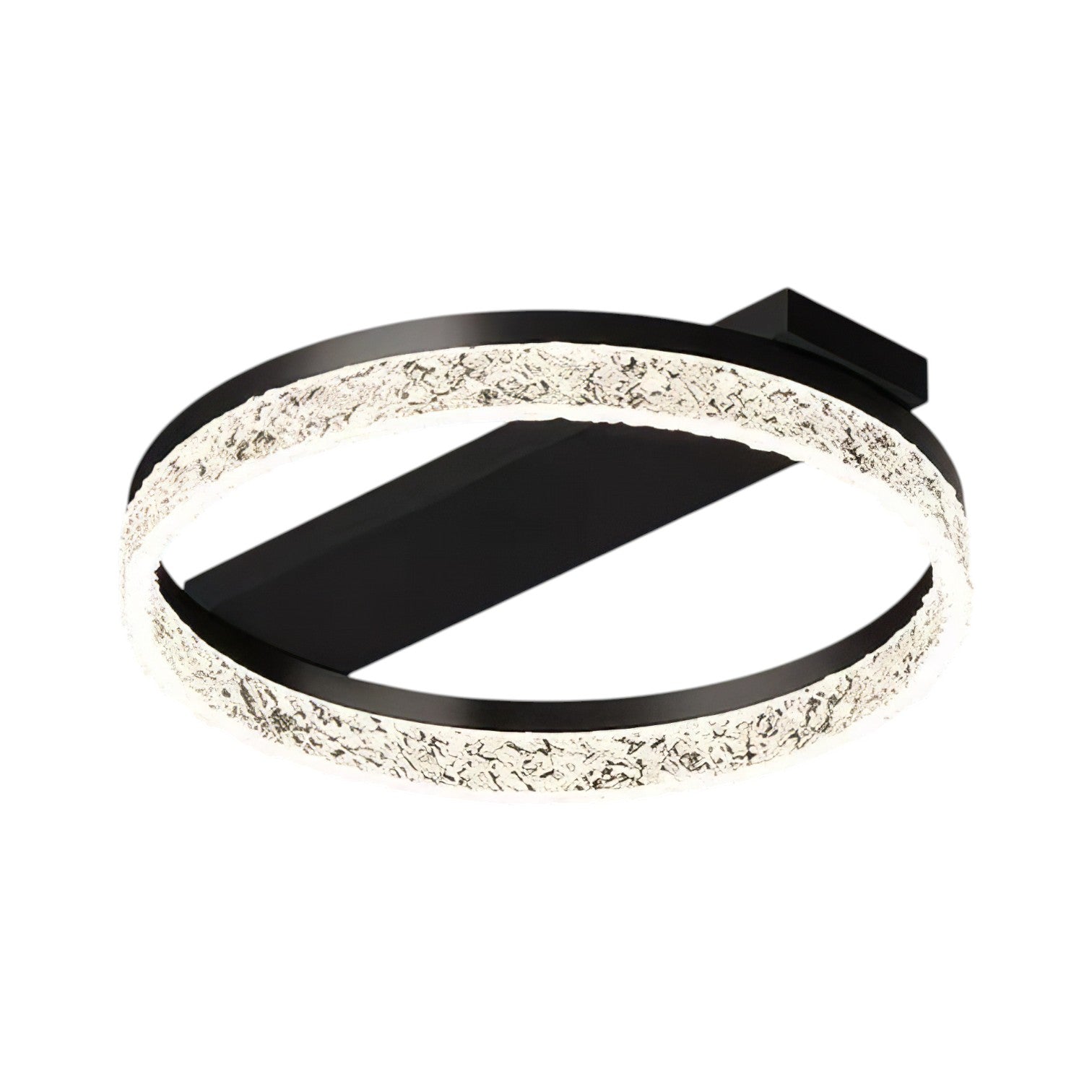 Lustra LED ROUND SAARI Black Echivalent 200W Telecomanda