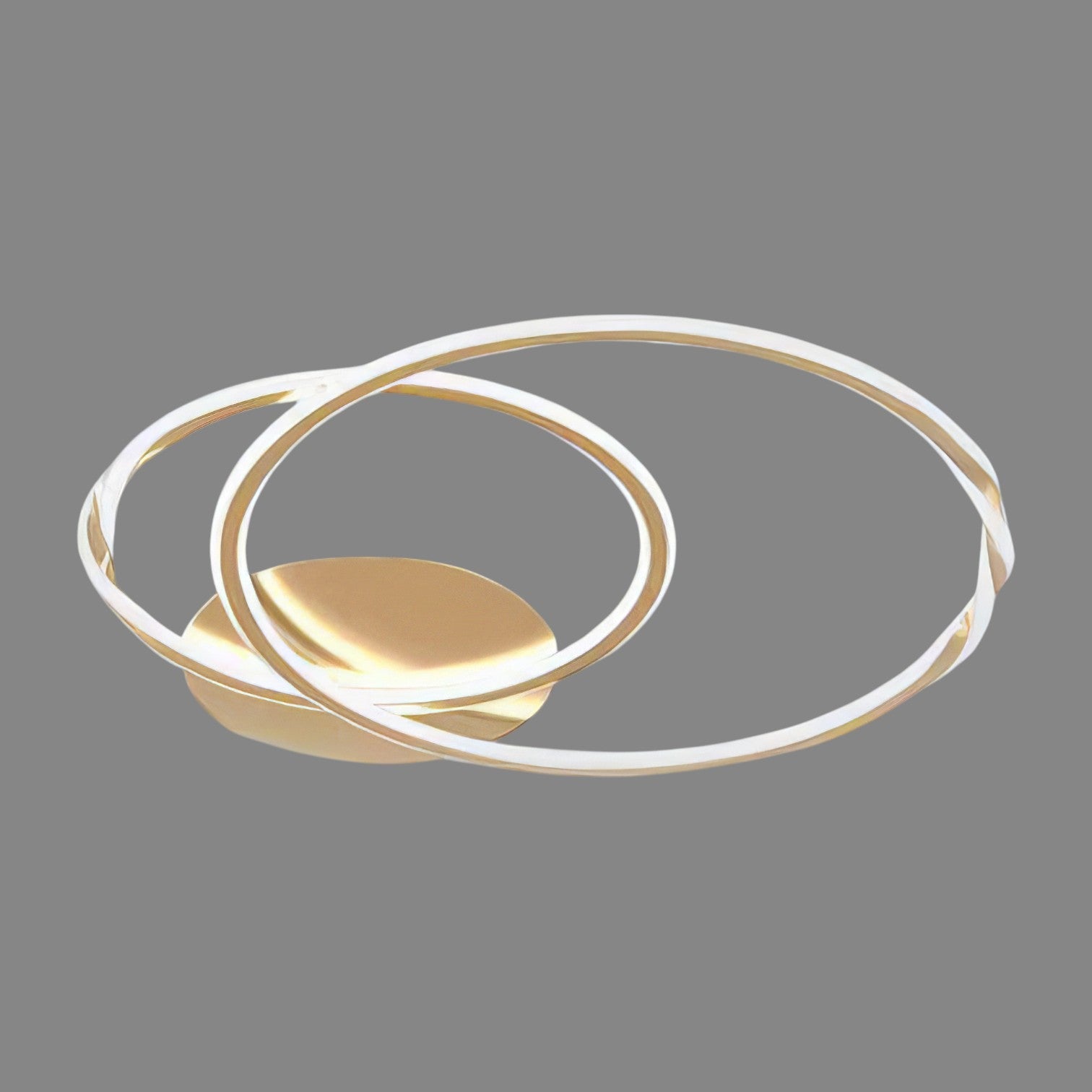 Lustra LED 2 GOLD CIRCLE Echivalent 600W Telecomanda
