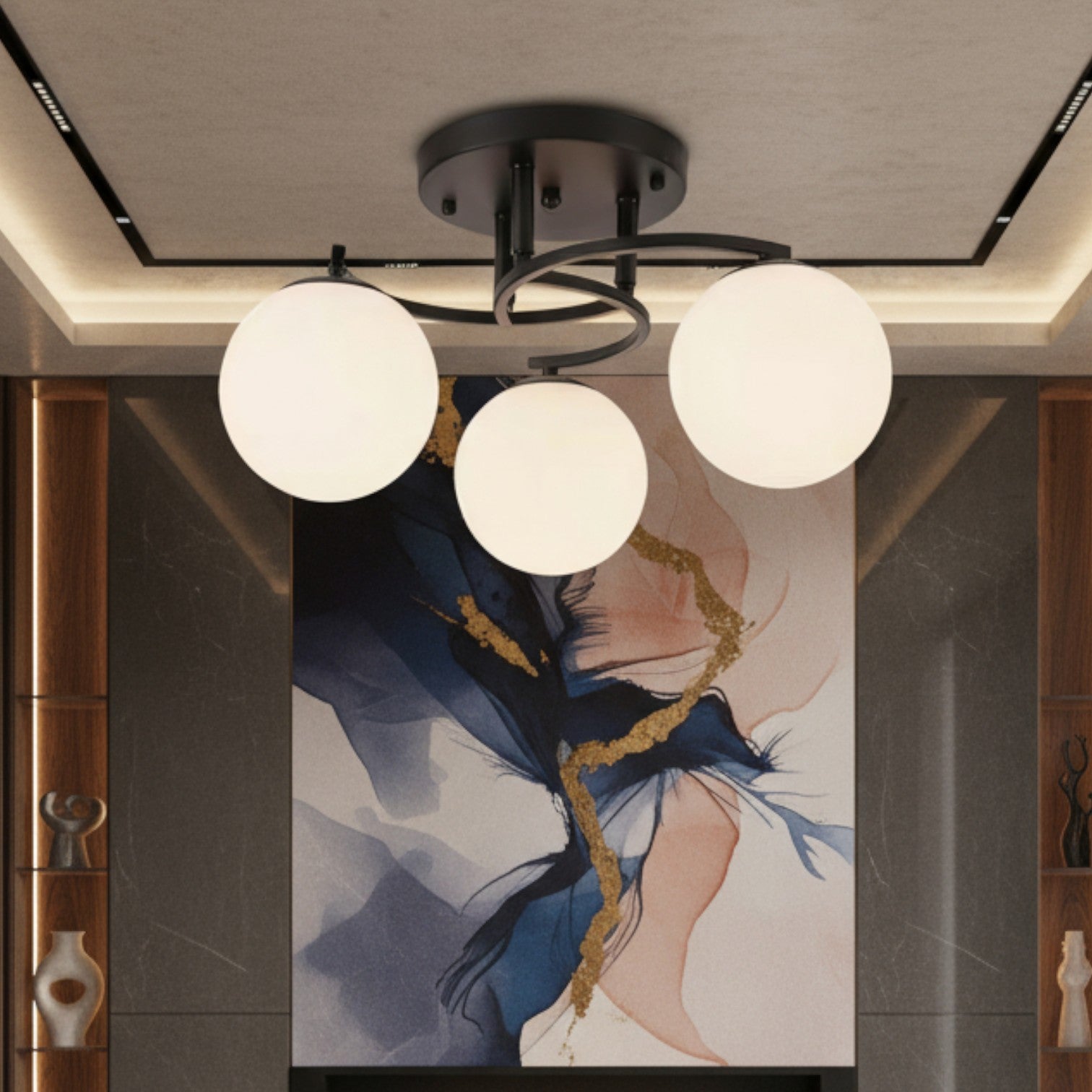 Lustra Abajur ZARO 3xE27 Black