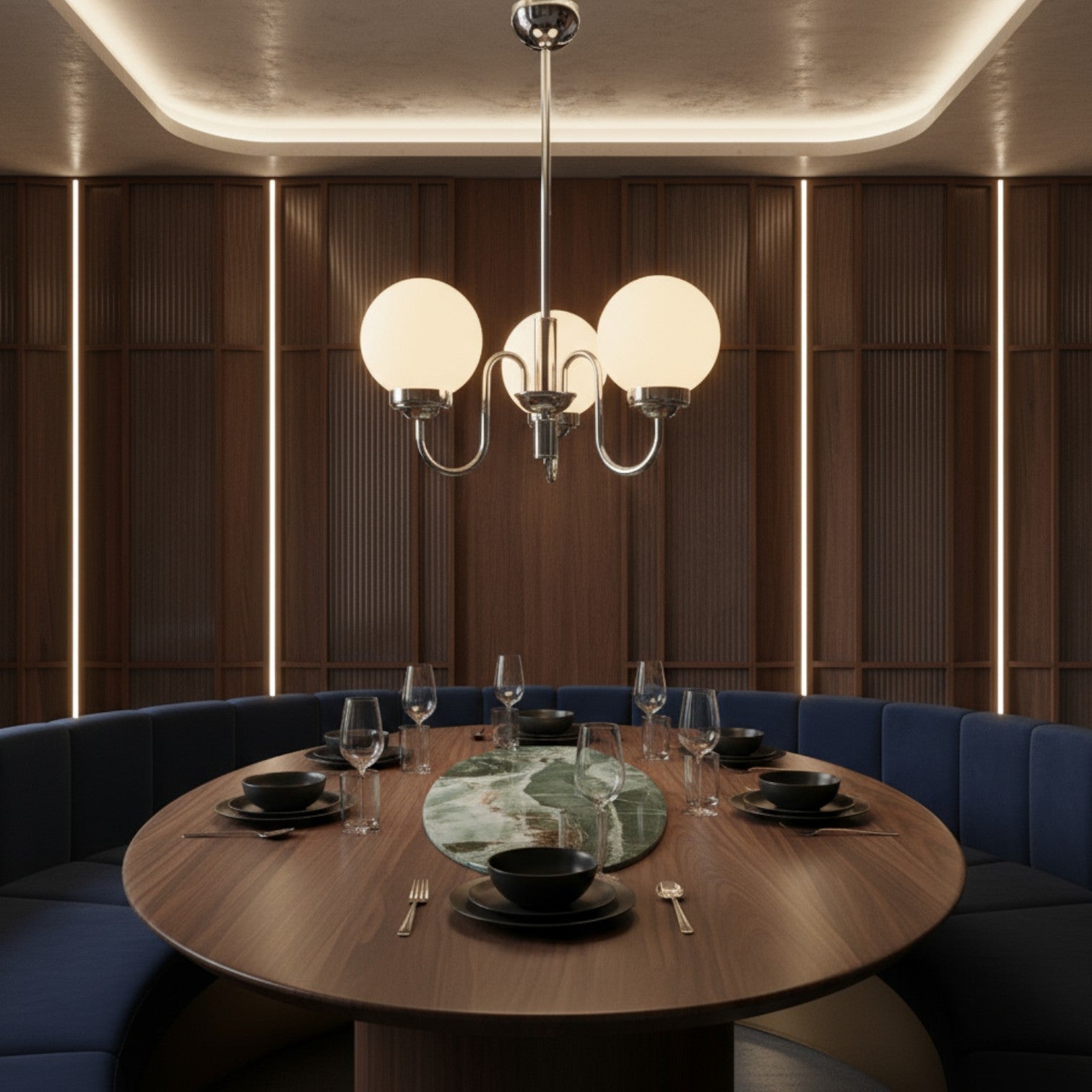 Lustra Abajur LOMA 3xE27 Crom