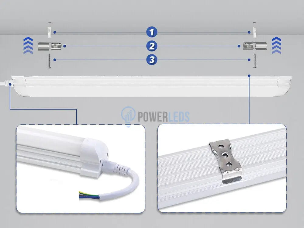 Tub Led T8 Transparent Suport Inclus 120Cm 18W Interconectabil Tube