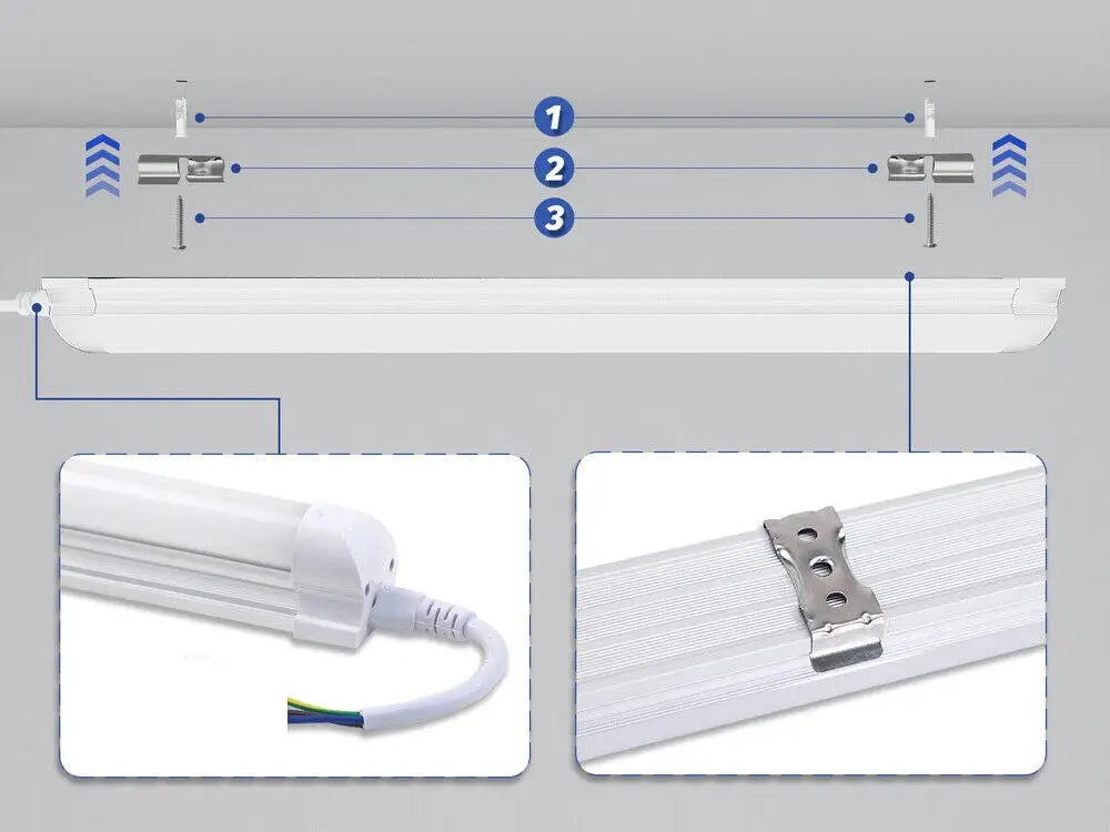 Tub Led T8 Transparent Suport Inclus 60Cm 8W Interconectabil