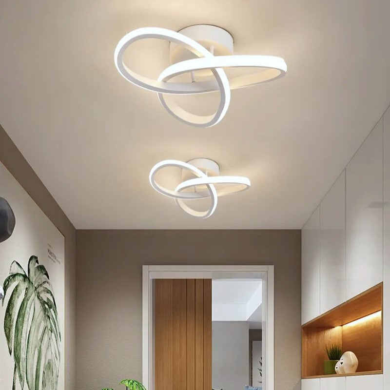 Lustra LED 48W TWO RINGS ALB Echivalent 200W