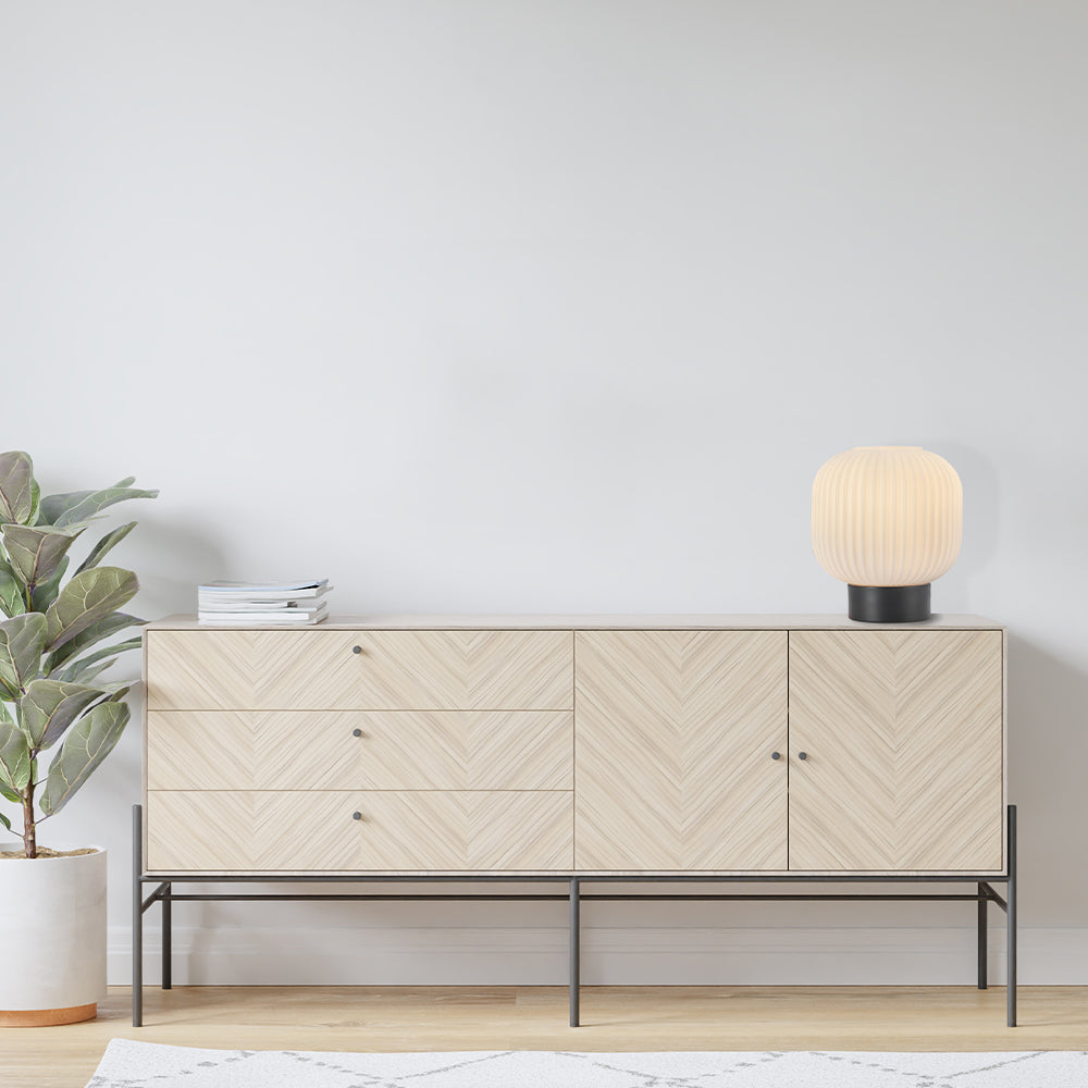 Veioza Abajur Sticla cu Buton Infesto GLASS