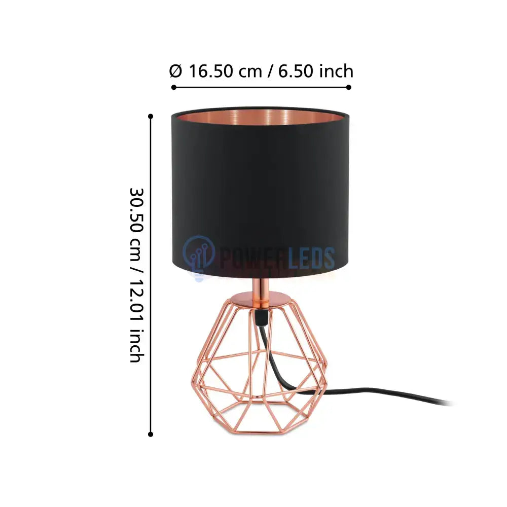 Veioza Decorativa CARLTON 2 Black & Gold 30.5CM VEIOZA DECORATIVA desk lamp