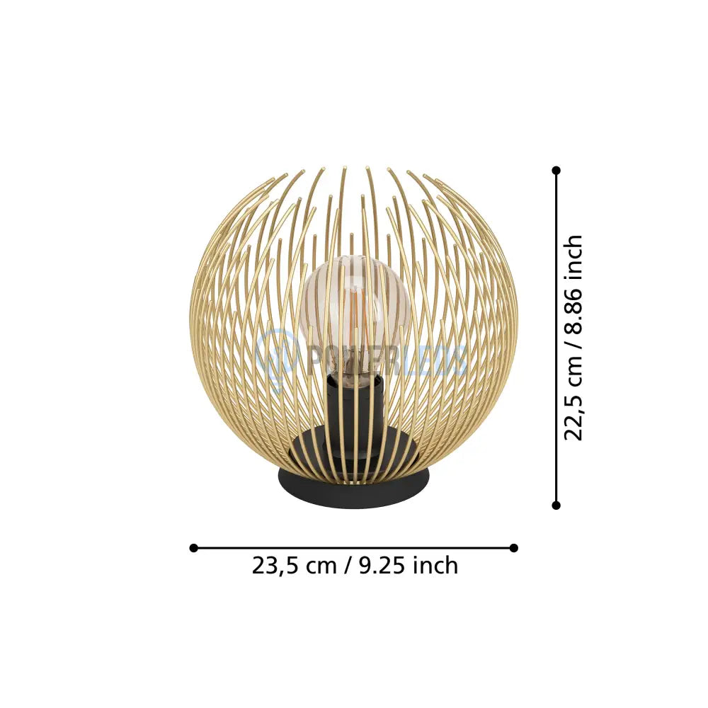 Veioza Decorativa VENEZUELA Black & Gold 23CM VEIOZA DECORATIVA desk lamp