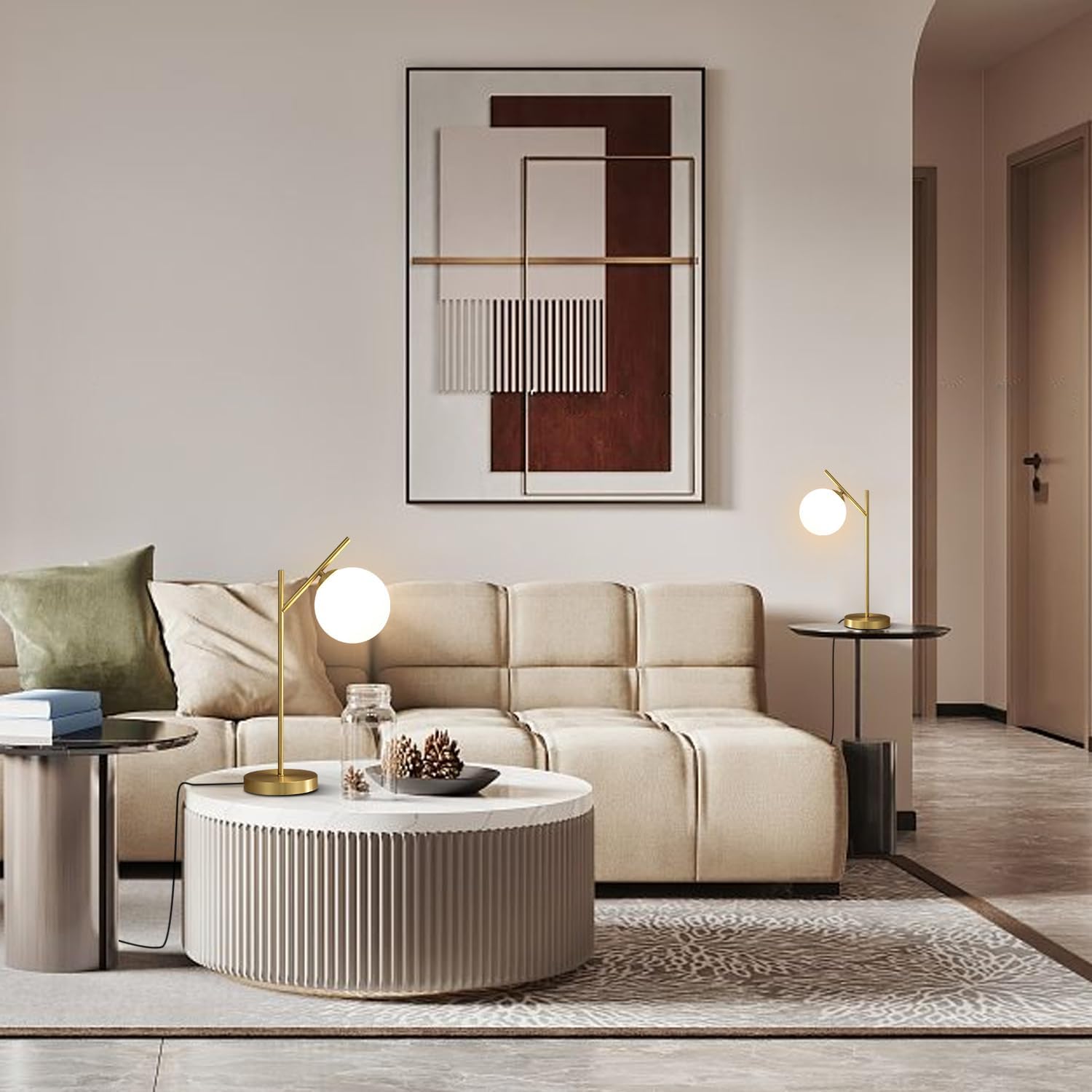 Veioza Abajur Nordic Style  Golden Branch