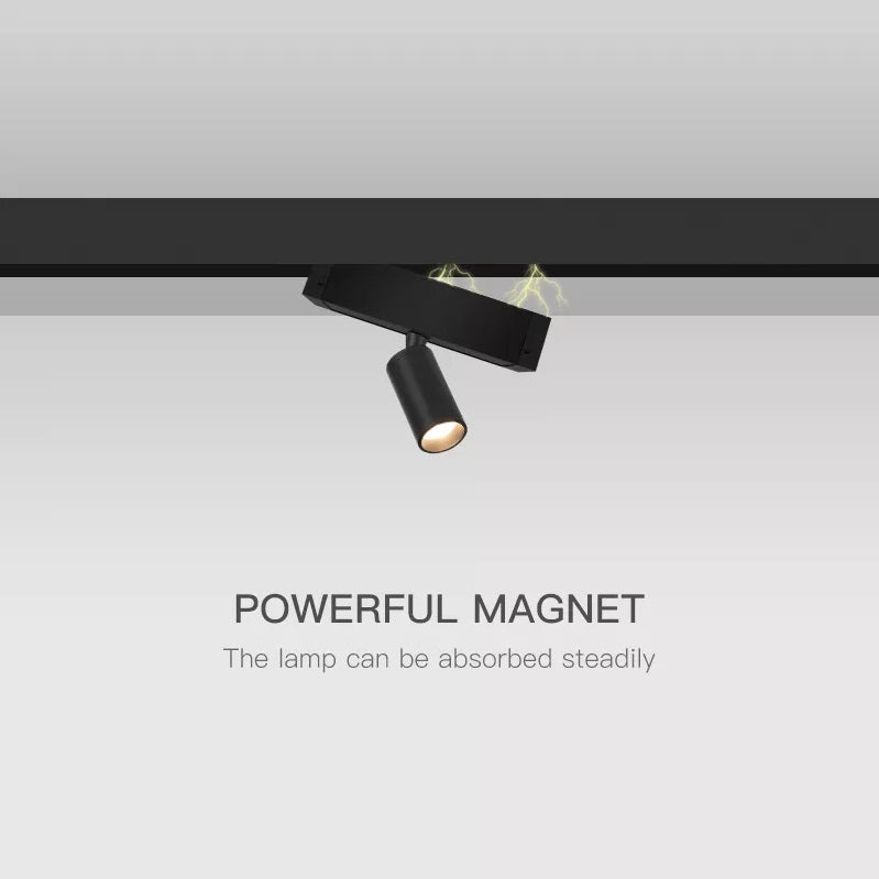 Spot LED 7W Magnetic Negru Cilindru