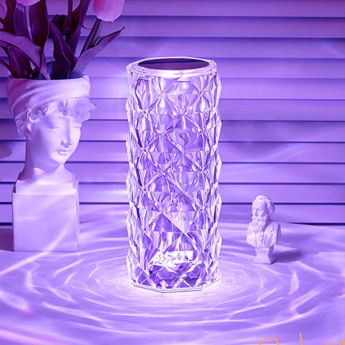 Veioza LED Decorativa Tactila Multicolora RGB Crystal Flow