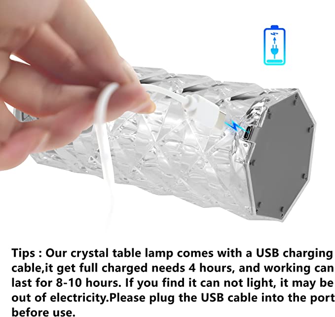Veioza LED Decorativa Tactila Multicolora RGB Crystal Flow